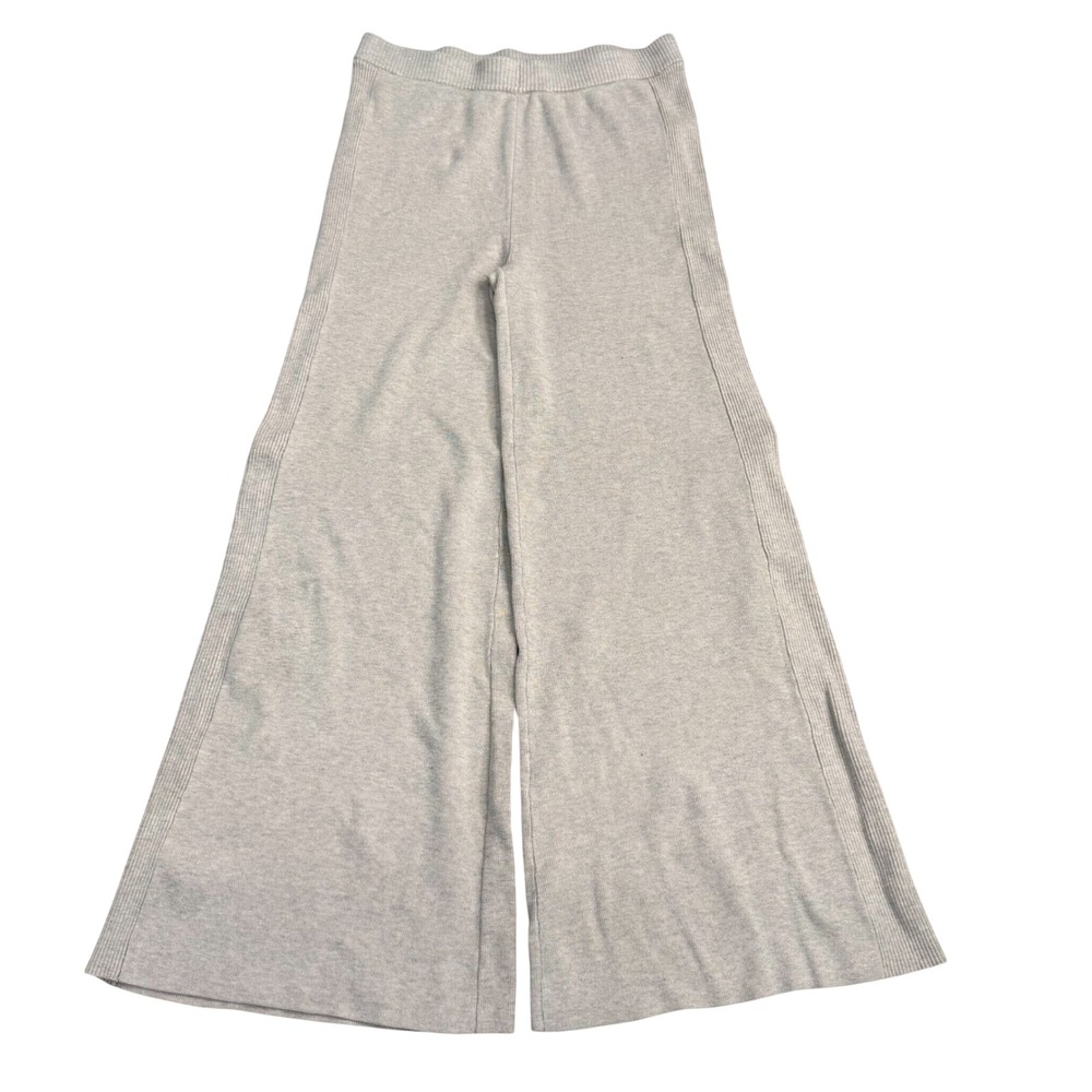 House of Harlow 1960 Tan Wide Leg Knit Pants Women M Lounge Relaxed Casual